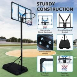 Dexmalle Basketball Hoop Adjustable Height 4.74-10 FT -Fradel & Spies GUEST 9289c0ad 5efa 4ba3 9ca3 f5674dabbb7e