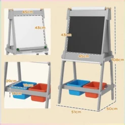 Dexmalle Double Sided Whiteboard & Chalkboard For Toddlers -Fradel & Spies GUEST 9c86651f 78f1 4958 98dc b2a9a79acd56