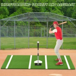 Dexmalle 10x3.8 Ft Indoor/Outdoor Portable Baseball Softball Hitting Mat -Fradel & Spies GUEST 9cda65e2 f527 4b6d b0ec 5a02181da305