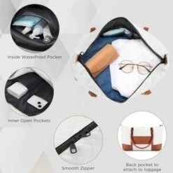 Dexmalle Carry On Luggage Suitcase Set With 360° Spinner Wheels, Ivory And Brown -Fradel & Spies GUEST 9d1a7db7 6c0e 4aab bc3c 4242c5c1858c