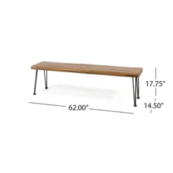 Dexmalle Industrial Wood And Metal Rectangle Bench -Fradel & Spies GUEST 9df3d479 3866 47b1 919b 03b3d8ff37c3