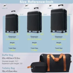 Dexmalle Hardside Carry On Suitcase With Travel Bags 5 Piece -Fradel & Spies GUEST a0bbc632 7074 4b79 bcb7 3862b7091849