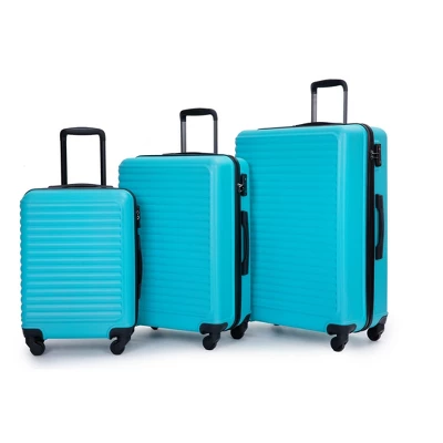 Dexmalle 3 Piece Turquoise Luggage Sets 14 Dexmalle 3 Piece Turquoise Luggage Sets - Image 12