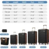 Dexmalle Luggage Sets 6 Piece With Duffel Bags