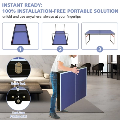 Dexmalle Mid-Size Portable Ping Pong Table 4 Dexmalle Mid-Size Portable Ping Pong Table - Image 2