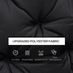 Dexmalle Black 3-Seater Tufted Bench Cushions For Outdoor Furniture -Fradel & Spies GUEST a3ffcfc9 d198 46f8 8189 4c451080c82a