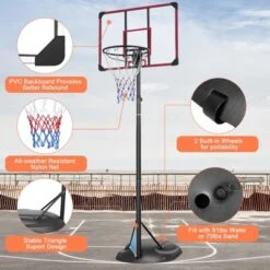 Dexmalle 32'' Backboard In/outdoor Adjustable Height Basketball Hoop System -Fradel & Spies GUEST a680c491 3f17 4207 87cf a9c998411af5