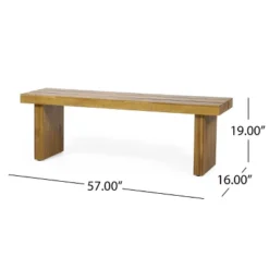 Dexmalle Rustic Patio Wood Bench -Fradel & Spies GUEST a6f52a73 c85e 49d8 95eb 5a020a311ef4