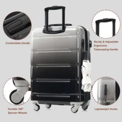 Dexmalle ABS+PC Hard Shell Luggage With Spinner Wheels 17 Dexmalle ABS+PC Hard Shell Luggage With Spinner Wheels -Fradel & Spies GUEST a8a353e2 f1fc 4424 b712 ba5b0cd85a13
