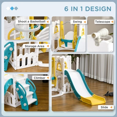 Dexmalle 6 In 1 Toddler Slide And Swing Set 5 Dexmalle 6 In 1 Toddler Slide And Swing Set - Image 3