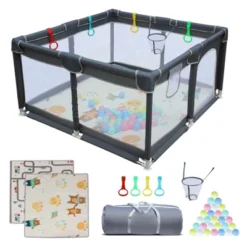 Dexmalle Baby Playard Cloth Playpen Removable Enclosures -Fradel & Spies GUEST af01f452 d214 4e58 8a12 4419af0d0107