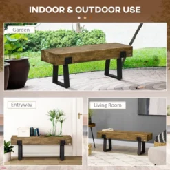 Dexmalle Garden Bench With Metal Legs,Patio 11 Dexmalle Garden Bench With Metal Legs,Patio -Fradel & Spies GUEST b0918726 2e82 44e4 a839 7684b942e6a5