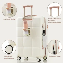 Dexmalle Expandable ABS Durable Suitcase With Travel Bag -Fradel & Spies GUEST b24b35e3 b681 4bfd 8b5e d395dfac6fdb