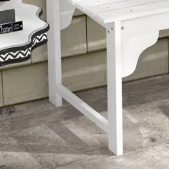 Dexmalle White Patio Park Bench With Slatted Seat -Fradel & Spies GUEST b70adf9d d742 4153 a3f8 3df7ef0fbc30