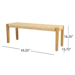 Dexmalle Traditional Acacia Wood Bench With Rattan Top,Patio 16 Dexmalle Traditional Acacia Wood Bench With Rattan Top,Patio -Fradel & Spies GUEST b70c57de 5cb6 4d1d ae88 f7236ea3b3d1