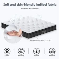 Dexmalle 10 Inch Hybrid Mattress With Individually Pocketed Innerspring -Fradel & Spies GUEST bab220bf 6870 4bc1 b70f 573201513760