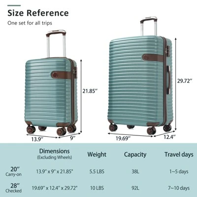 Dexmalle Hardshell Luggage Set With TSA Lock 13 Dexmalle Hardshell Luggage Set With TSA Lock - Image 11