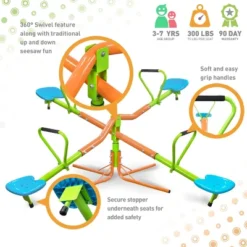 Dexmalle 4-Seat Outdoor Seesaw For Backyard Multiple Kids 360 Degrees Rotating Swivel Teeter Totter Seesaw 13 Dexmalle 4-Seat Outdoor Seesaw For Backyard Multiple Kids 360 Degrees Rotating Swivel Teeter Totter Seesaw -Fradel & Spies GUEST c2eeff97 5a55 4690 82ae 7e10117b7bff