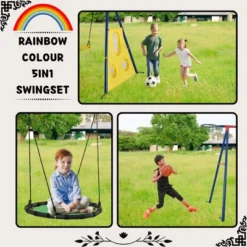 Dexmalle Rainbow Colour Interesting 5in1 Swingset -Fradel & Spies GUEST c3835b54 78a8 48fa b3da 40624a511b2d