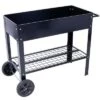 Dexmalle Mobile Metal Planter Garden Bed For Backyard