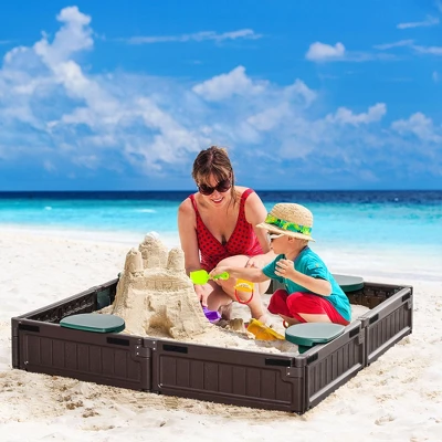 Dexmalle Kids Outdoor Sandbox With Cover Garden Bed 3 Dexmalle Kids Outdoor Sandbox With Cover Garden Bed