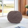 Dexmalle Light Brown PET Weave Pouf