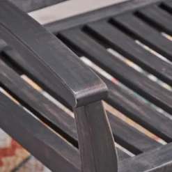 Dexmalle Elegant Patio Slatted Rocking Loveseat With Armrests -Fradel & Spies GUEST c8598c3e fa09 44c5 b63c c01a1eb27f2a