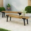 Dexmalle Teak Patio Bench,Set Of 2