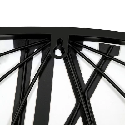 Dexmalle 36 Inch Extra Giant Large Black Metal Wall Clock 9 Dexmalle 36 Inch Extra Giant Large Black Metal Wall Clock - Image 7