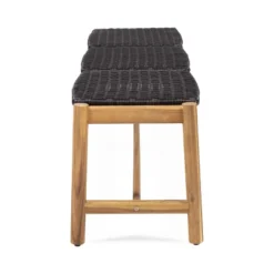 Dexmalle Rustic 3 Seat Cushioned Patio Bench -Fradel & Spies GUEST cb6dec58 1e8a 430c 92d4 e3bd427c3a2e