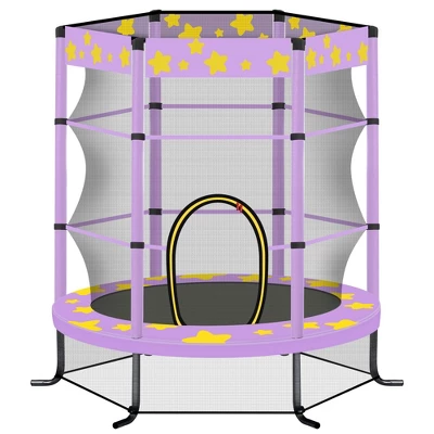 Dexmalle 55 Inch Kids Trampoline With Safety Enclosure Net 7 Dexmalle 55 Inch Kids Trampoline With Safety Enclosure Net - Image 5