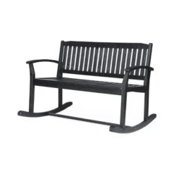 Dexmalle Elegant Patio Slatted Rocking Loveseat With Armrests -Fradel & Spies GUEST ccd8cf00 b502 4433 a721 b280a011fa8a