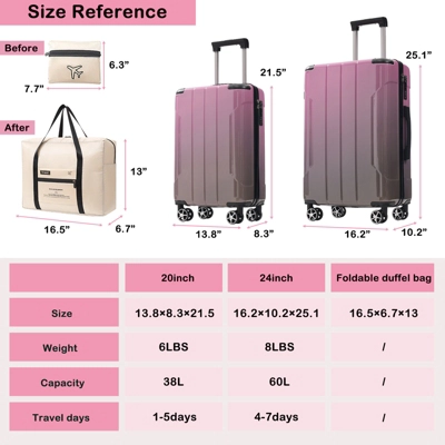 Dexmalle Luggage Sets 3 Piece Suitcase Set With Spinner Wheels 12 Dexmalle Luggage Sets 3 Piece Suitcase Set With Spinner Wheels - Image 10
