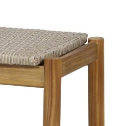 Dexmalle Rustic Patio 3 Seater Bench With Rattan Cushion -Fradel & Spies GUEST cf9577ff d419 4c7e 83a2 eabcc1eeb599