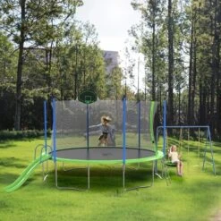 Dexmalle 14FT Trampoline With Slide And Swings -Fradel & Spies GUEST cfd9e064 c20e 4a0e ba25 52bd7fde7eb7
