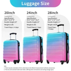 Dexmalle Hardshell Luggage Sets 3 Piece Gradient Color Expandable Suitcase -Fradel & Spies GUEST d0bae58c 07f6 4f2f 8919 7b72df1310eb