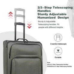 Dexmalle SoftshellLuggage Expandable 3 Piece Set Suitcase With Duffel Bag Softside Lightweight Luggage Travel Set -Fradel & Spies GUEST d0db9c65 3d04 41fc 9763 6588581fa2ab