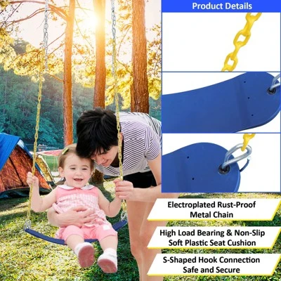 Dexmalle Indoor/Outdoor Metal Swing Set With Safety Belt 6 Dexmalle Indoor/Outdoor Metal Swing Set With Safety Belt - Image 4