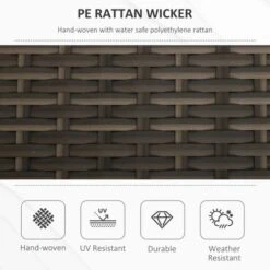 Dexmalle 2-In-1 Large Patio Wicker Storage Bench With Handles -Fradel & Spies GUEST d41d81b8 14cf 4be8 be14 c1c922ec633e