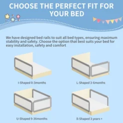 Dexmalle Bed Rails For Toddlers And Baby( 78.7", 2 Side) -Fradel & Spies GUEST d45212b5 e9b6 4754 909f f1032c5462ef
