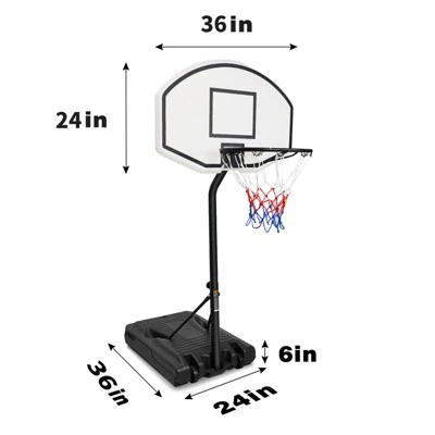 Dexmalle 3.1ft To 4.7ft Height-Adjustable Basketball System Goal Stand For Kids 13 Dexmalle 3.1ft To 4.7ft Height-Adjustable Basketball System Goal Stand For Kids - Image 11