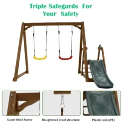 Dexmalle Wood Swing Set For Backyard -Fradel & Spies GUEST d630b238 f775 41df 922c 29ca23da9f83