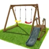 Dexmalle Wood Swing Set For Backyard