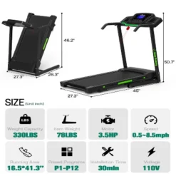 Dexmalle Foldable Treadmill With Incline -Fradel & Spies GUEST dc40bff1 af5a 4358 96a6 1848d72ba0b1