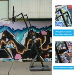 Dexmalle Outdoor Height Adjustable 7.5 To 10ft Basketball Hoop -Fradel & Spies GUEST dc4cbc3c a0b3 47d2 aaf9 e3562e1d03d0