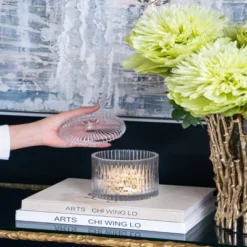 Dexmalle D4x6"Ancell Lidded Glass Jar -Fradel & Spies GUEST dd2628f6 7596 4490 94ef f0edcf274439