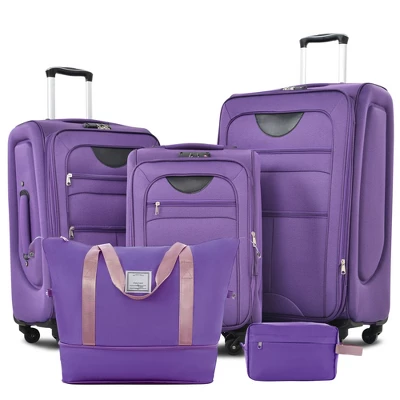 Dexmalle Softside Luggage Expandable 3 Piece Set Suitcase 19 Dexmalle Softside Luggage Expandable 3 Piece Set Suitcase - Image 17