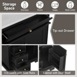 Dexmalle 30" Bathroom Vanity With Multi Storage -Fradel & Spies GUEST ded2494f 13bb 4a89 956d e6d5003462b4