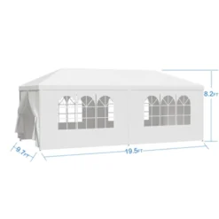 Dexmalle Outdoor Party Wedding Tent Canopy Heavy Duty Gazebo With 5 Removable Sidewalls -Fradel & Spies GUEST e052b94f 3150 494c 8f5a e921f1e1d91f
