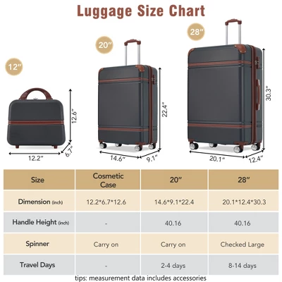 Dexmalle Hardshell Luggage Sets 3 Pieces 9 Dexmalle Hardshell Luggage Sets 3 Pieces - Image 7
